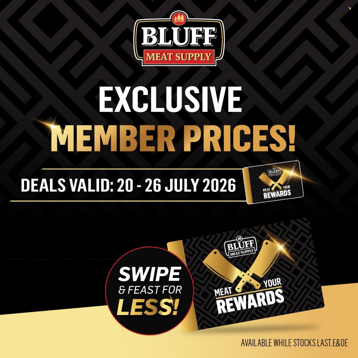 BLUFF MEAT SUPPLY specials - From Monday 20 Jul 2026