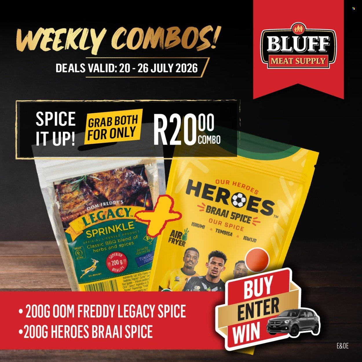 BLUFF MEAT SUPPLY specials - From Monday 20 Jul 2026