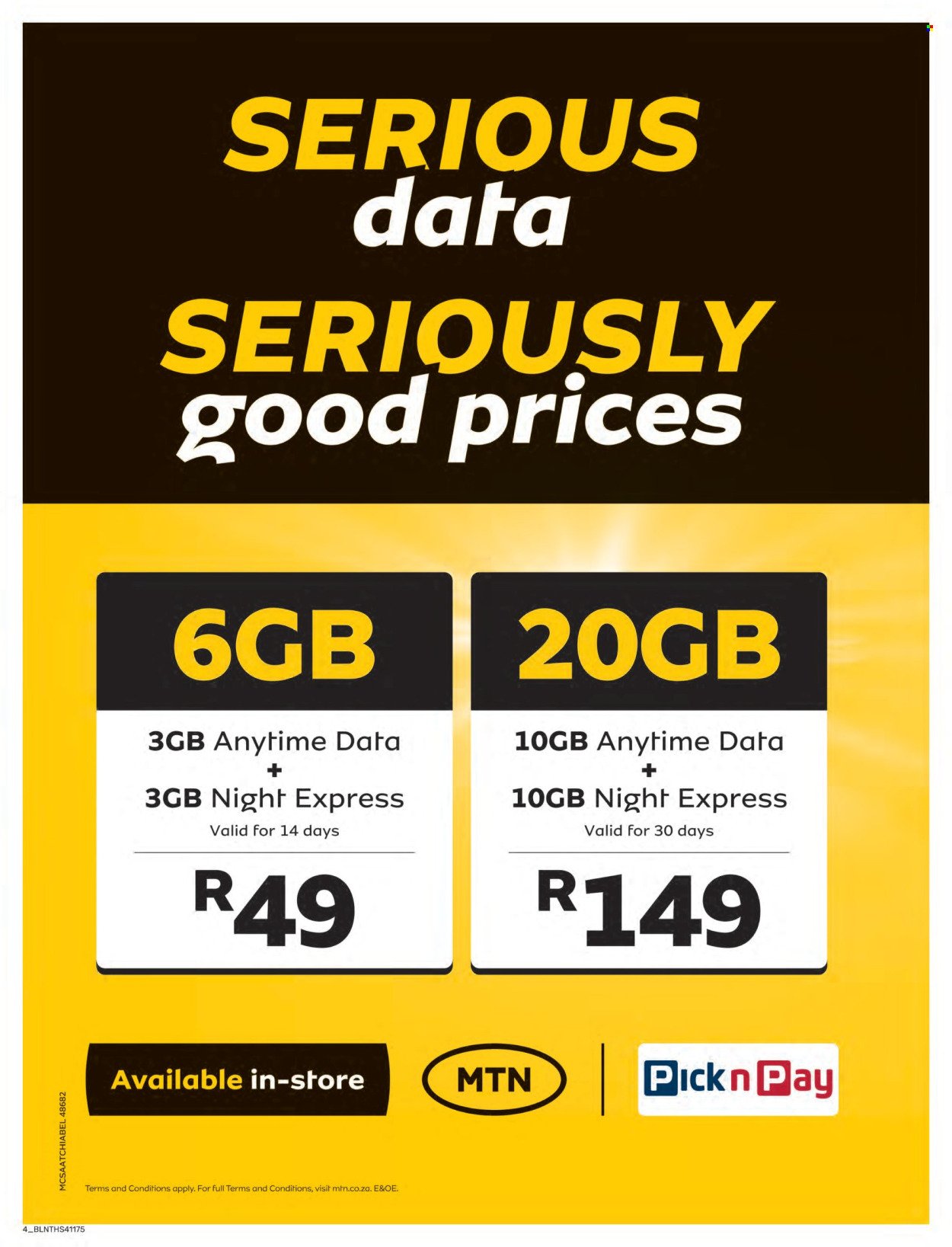 PICK N PAY specials - Cellular Specials