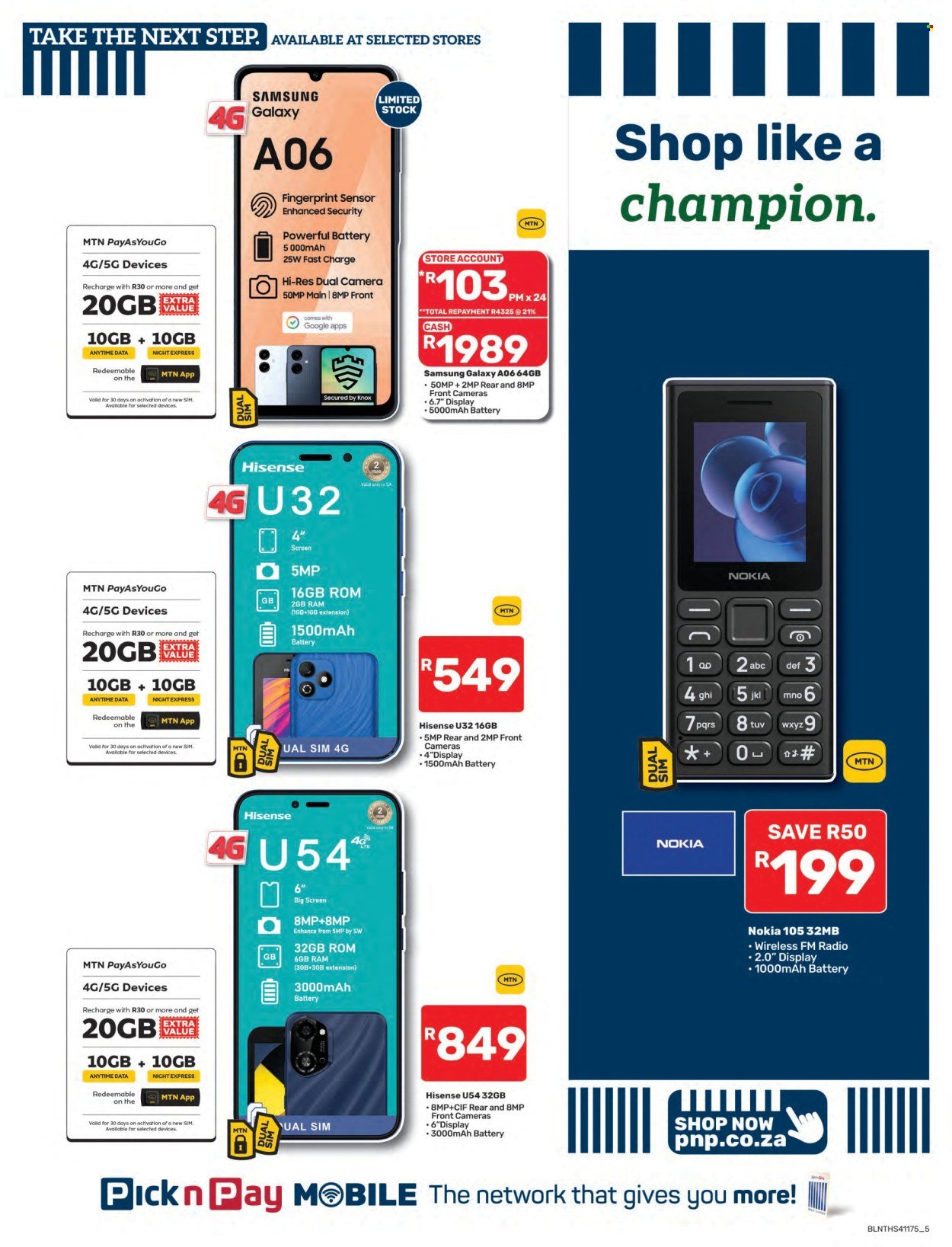 PICK N PAY specials - Cellular Specials
