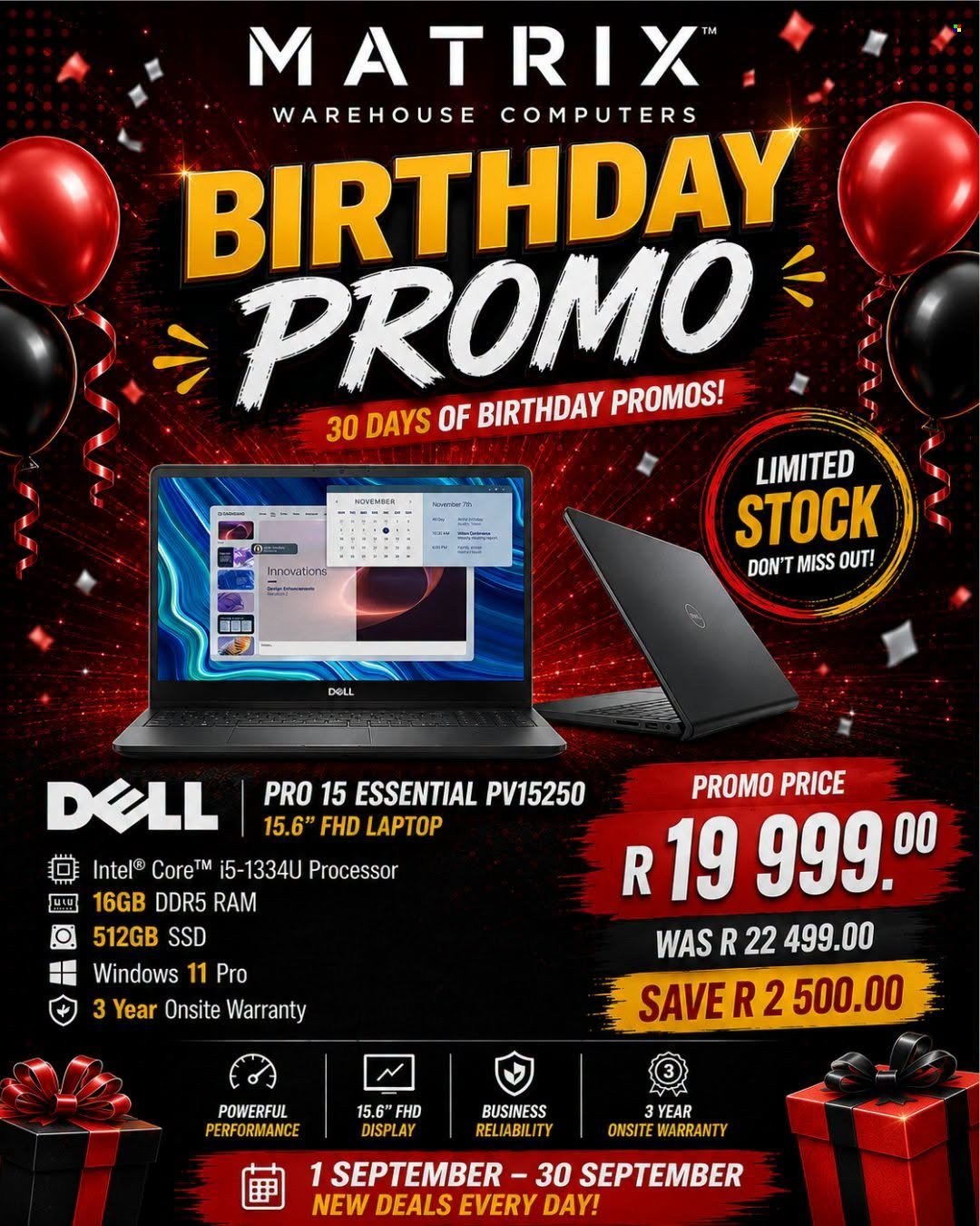 MATRIX WAREHOUSE specials - September 2026