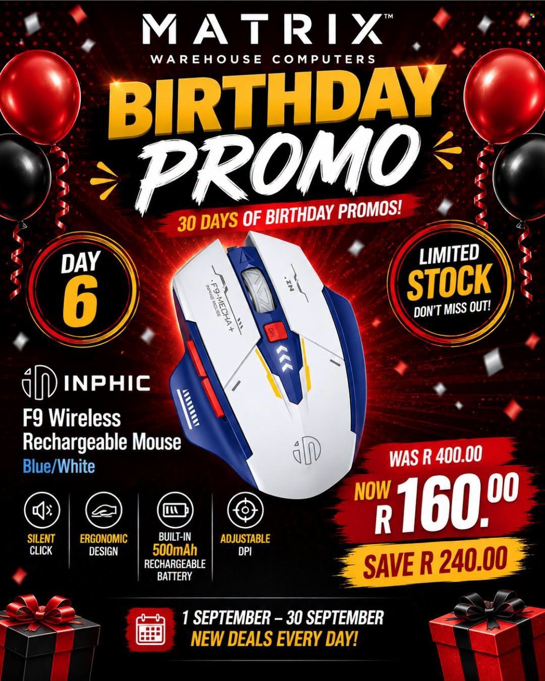 MATRIX WAREHOUSE specials - September 2026