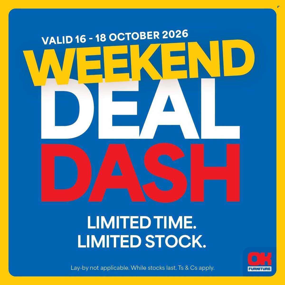 OK FURNITURE specials - From Friday 16 Oct 2026