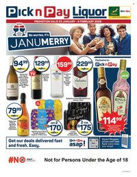 PICK N PAY specials - Liquor Specials (2026-01-23 - 2026-02-05)