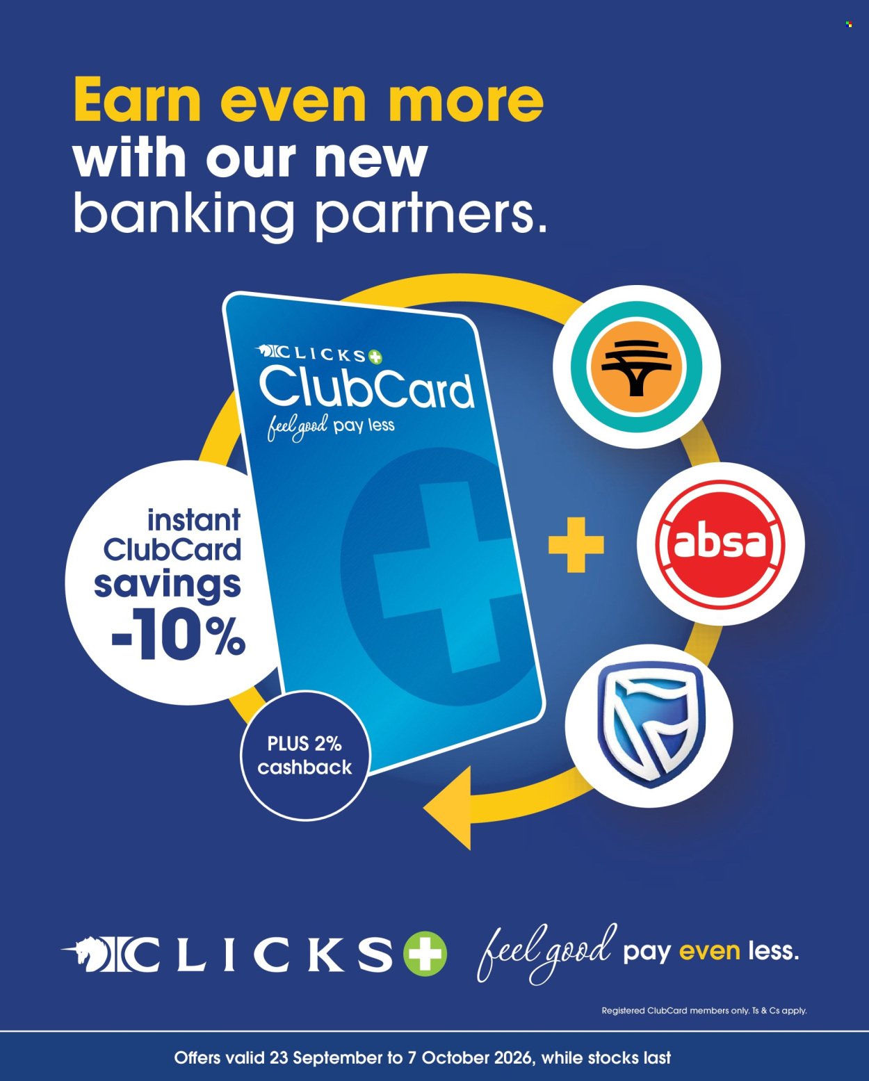 CLICKS specials - From Wednesday 23 Sept 2026