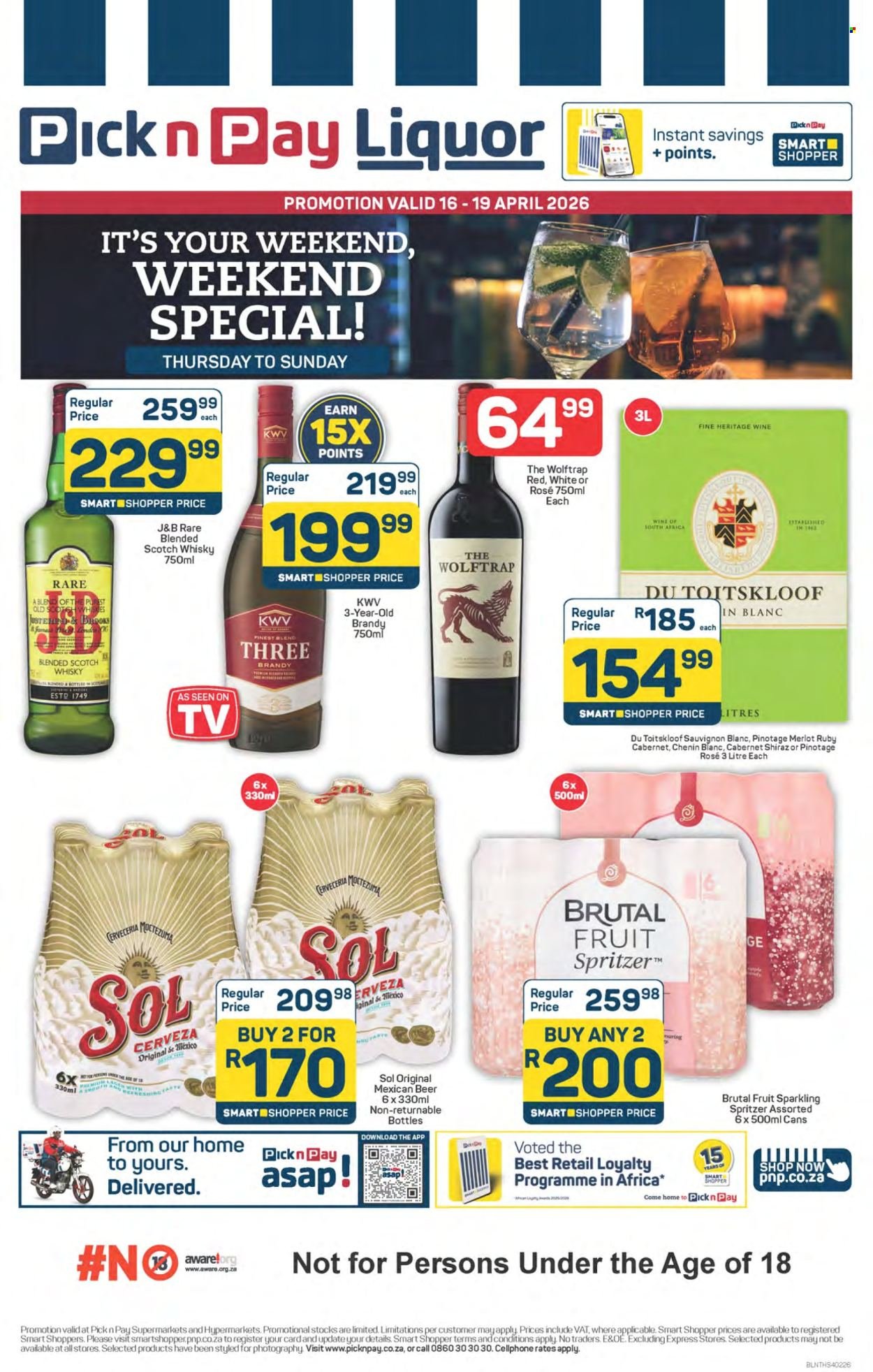 PICK N PAY specials - Weekend Liquor Specials (2026-04-16 - 2026-04-19) | 1