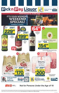 PICK N PAY specials - Weekend Liquor Specials (2026-04-16 - 2026-04-19)