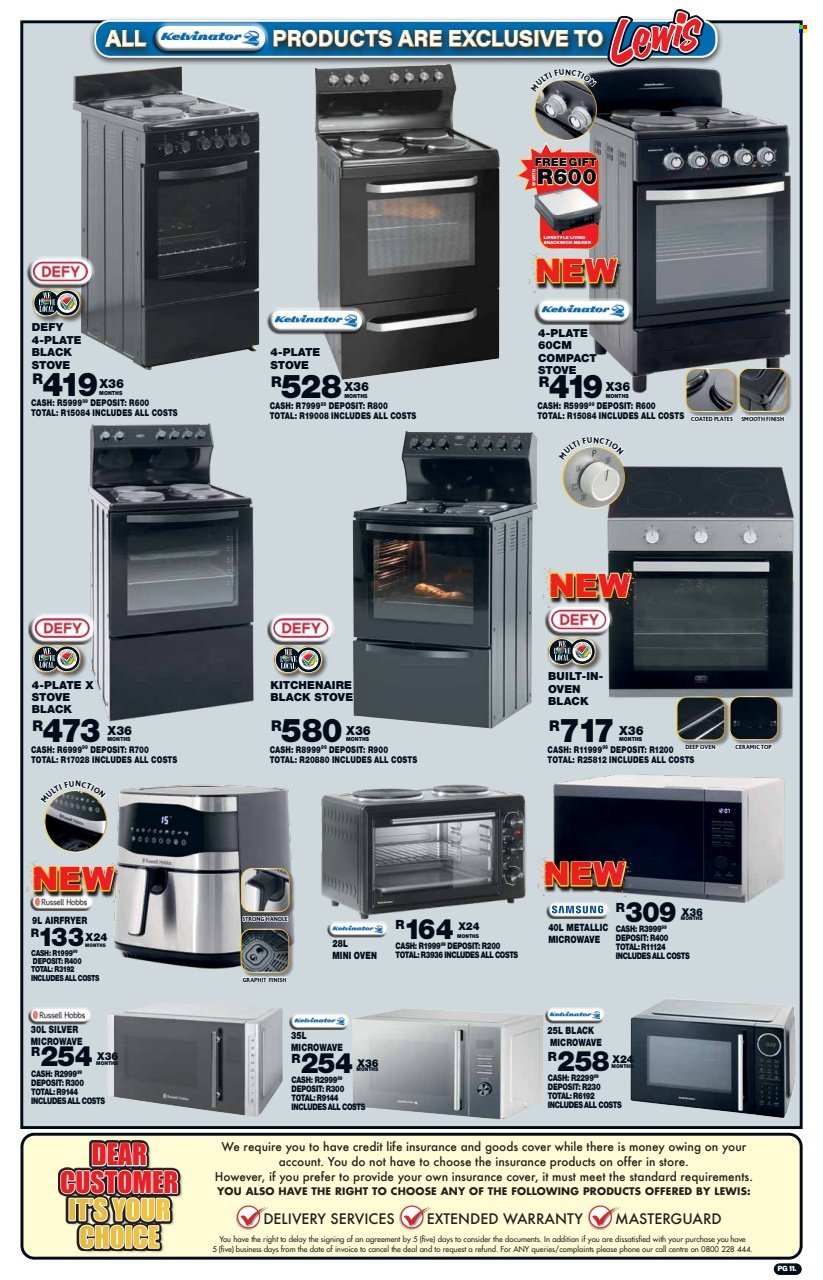 LEWIS specials - From Monday 10 Aug 2026