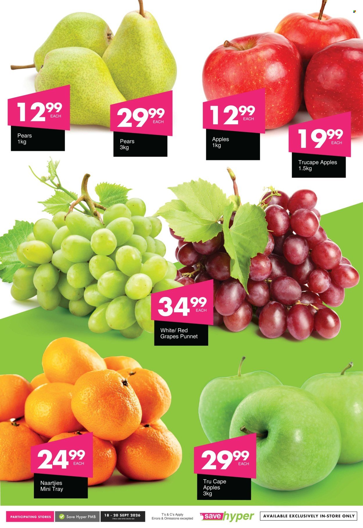 SAVE specials - From Friday 18 Sept 2026