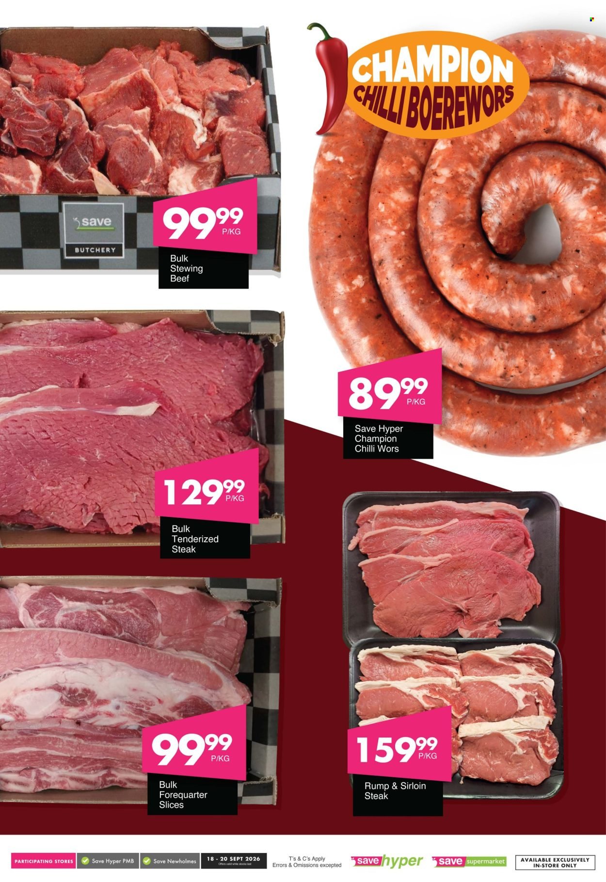 SAVE specials - From Friday 18 Sept 2026