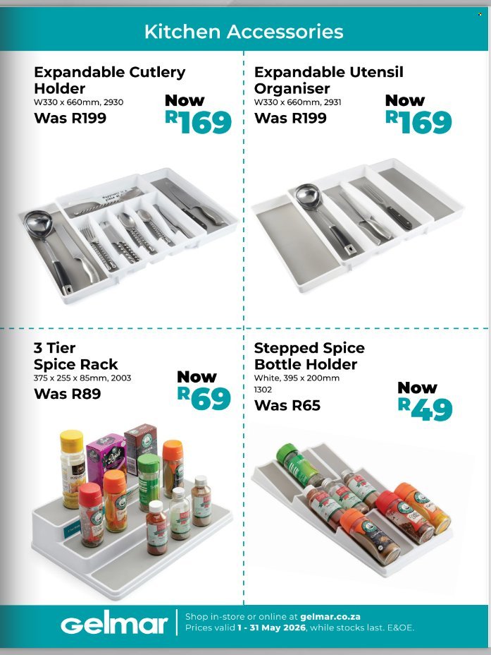 GELMAR specials - From Friday 1 May 2026