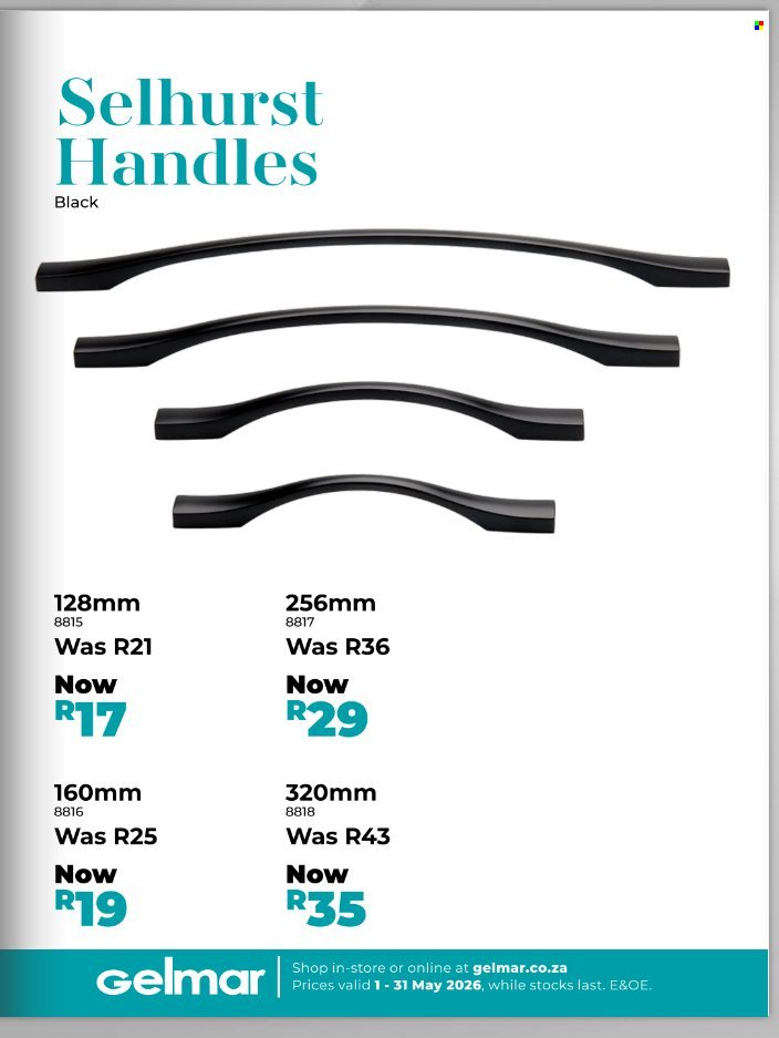 GELMAR specials - From Friday 1 May 2026