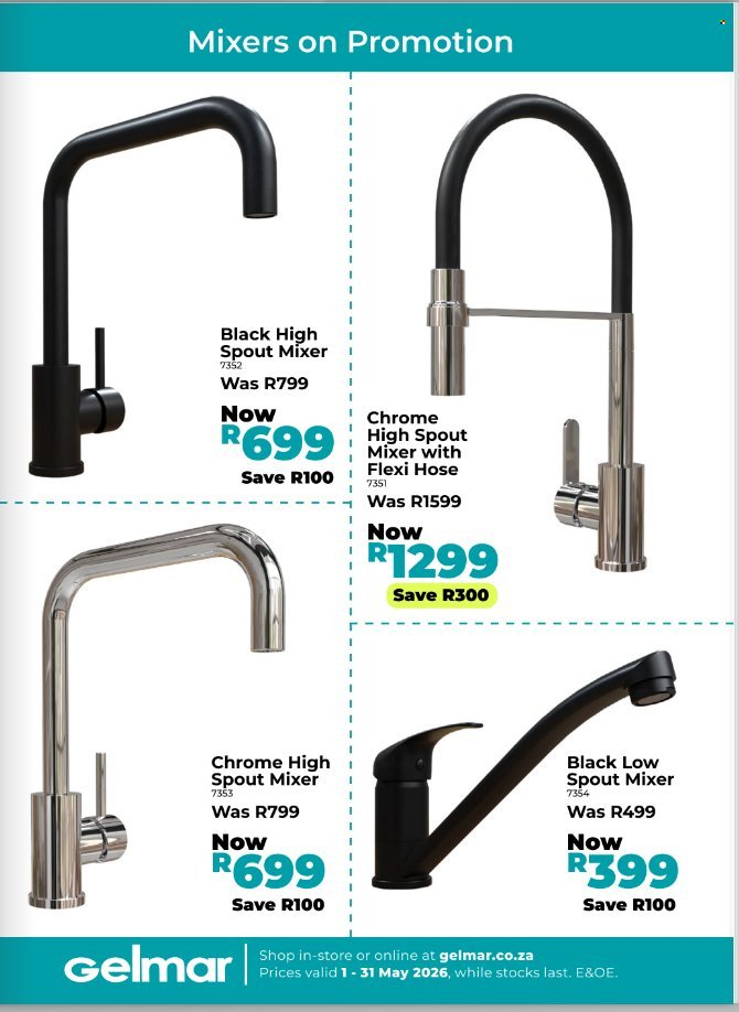 GELMAR specials - From Friday 1 May 2026