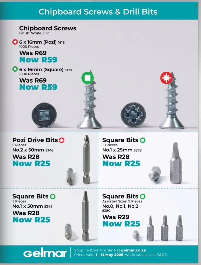 GELMAR specials - From Friday 1 May 2026