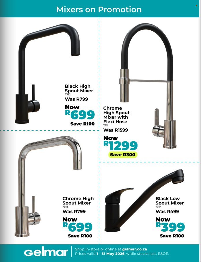 GELMAR specials - From Friday 1 May 2026