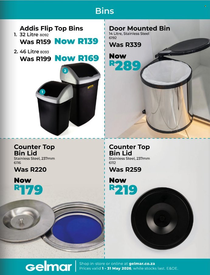 GELMAR specials - From Friday 1 May 2026