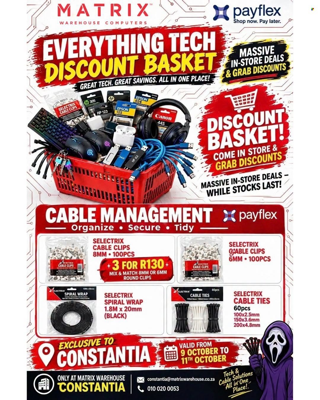 MATRIX WAREHOUSE specials - From Friday 9 Oct 2026