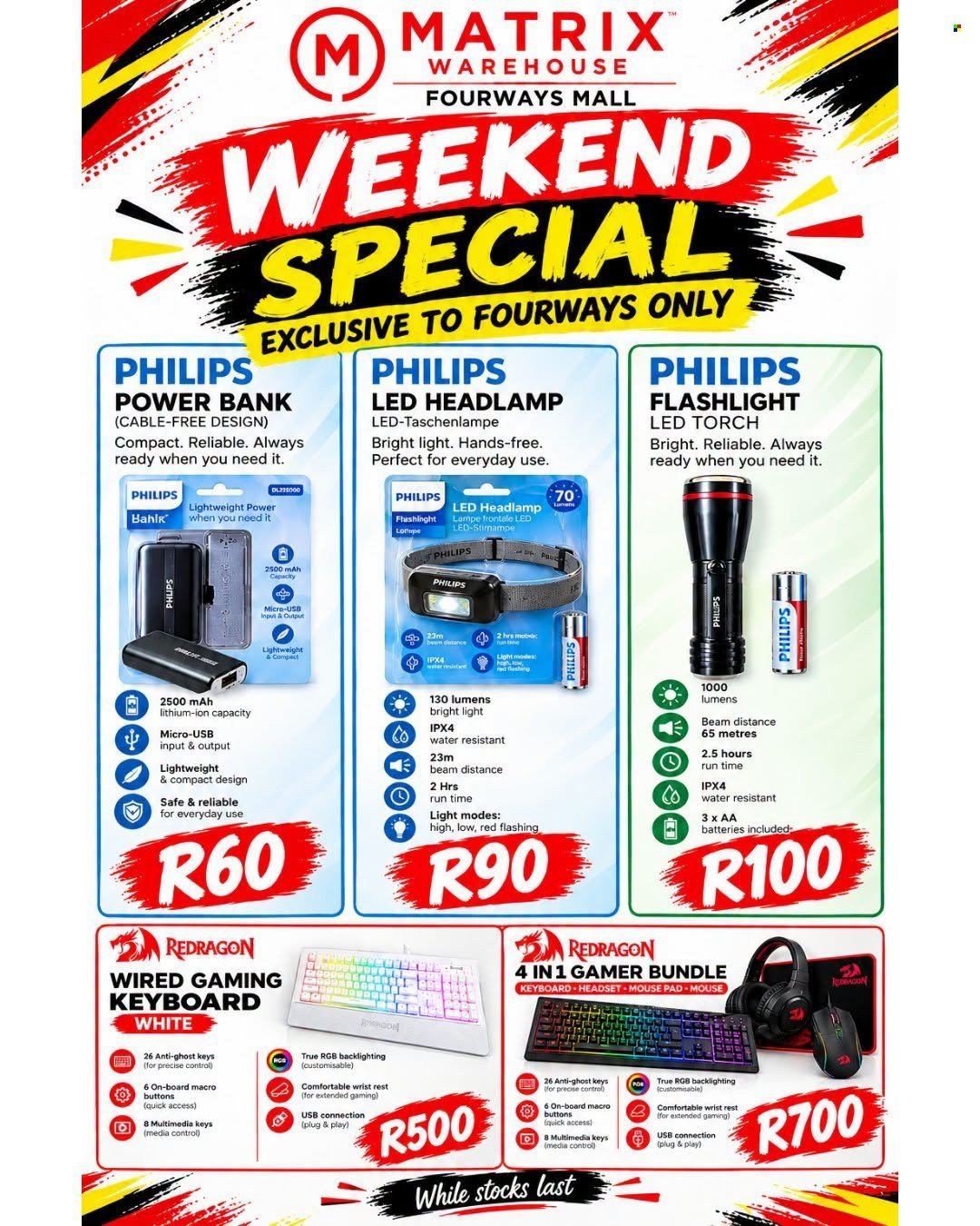 MATRIX WAREHOUSE specials - From Friday 9 Oct 2026