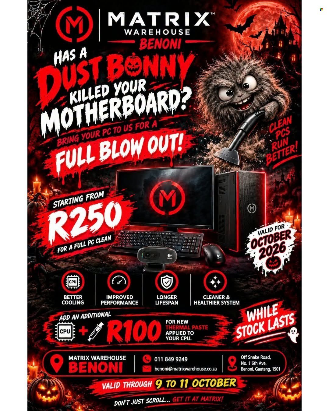 MATRIX WAREHOUSE specials - From Friday 9 Oct 2026