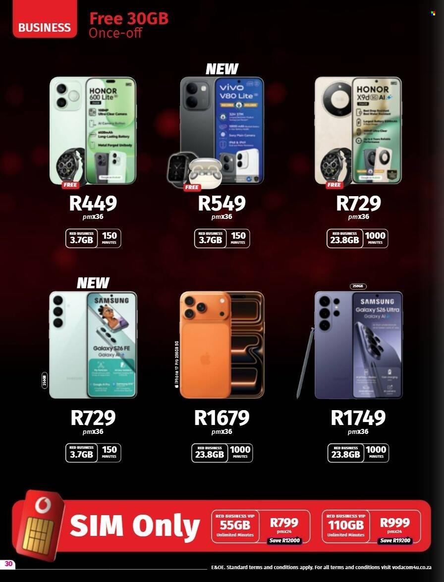 VODACOM specials - From Tuesday 8 Sept 2026