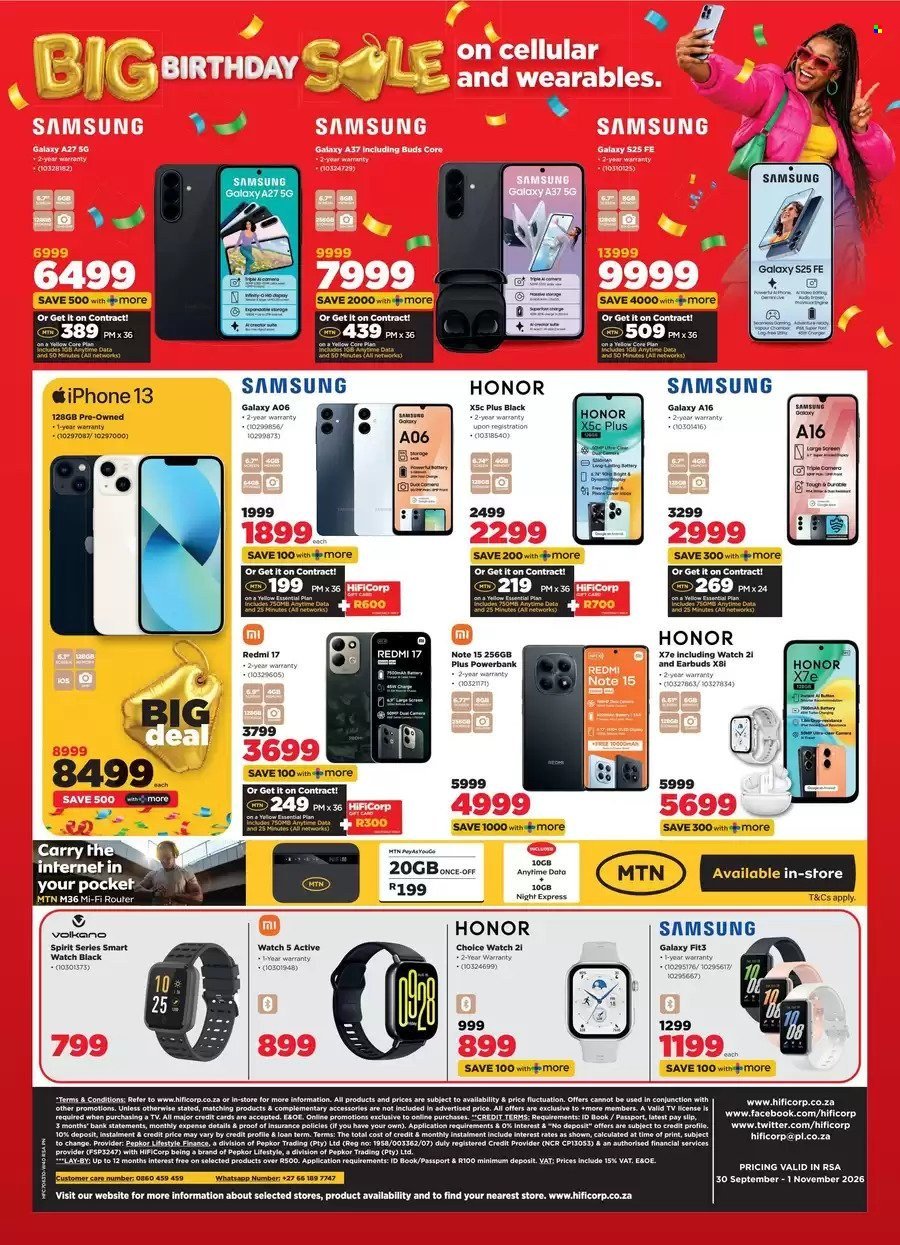 HIFI CORP specials - From Wednesday 30 Sept 2026