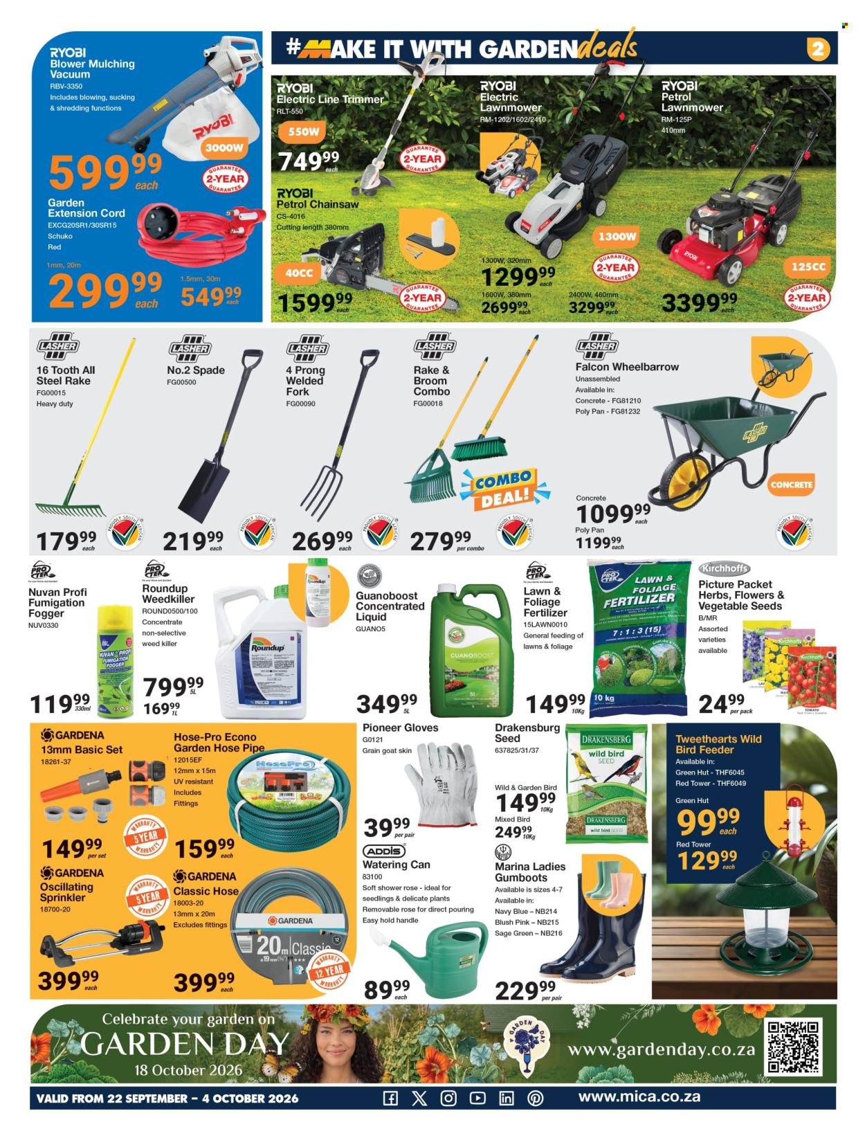 MICA specials - From Tuesday 22 Sept 2026
