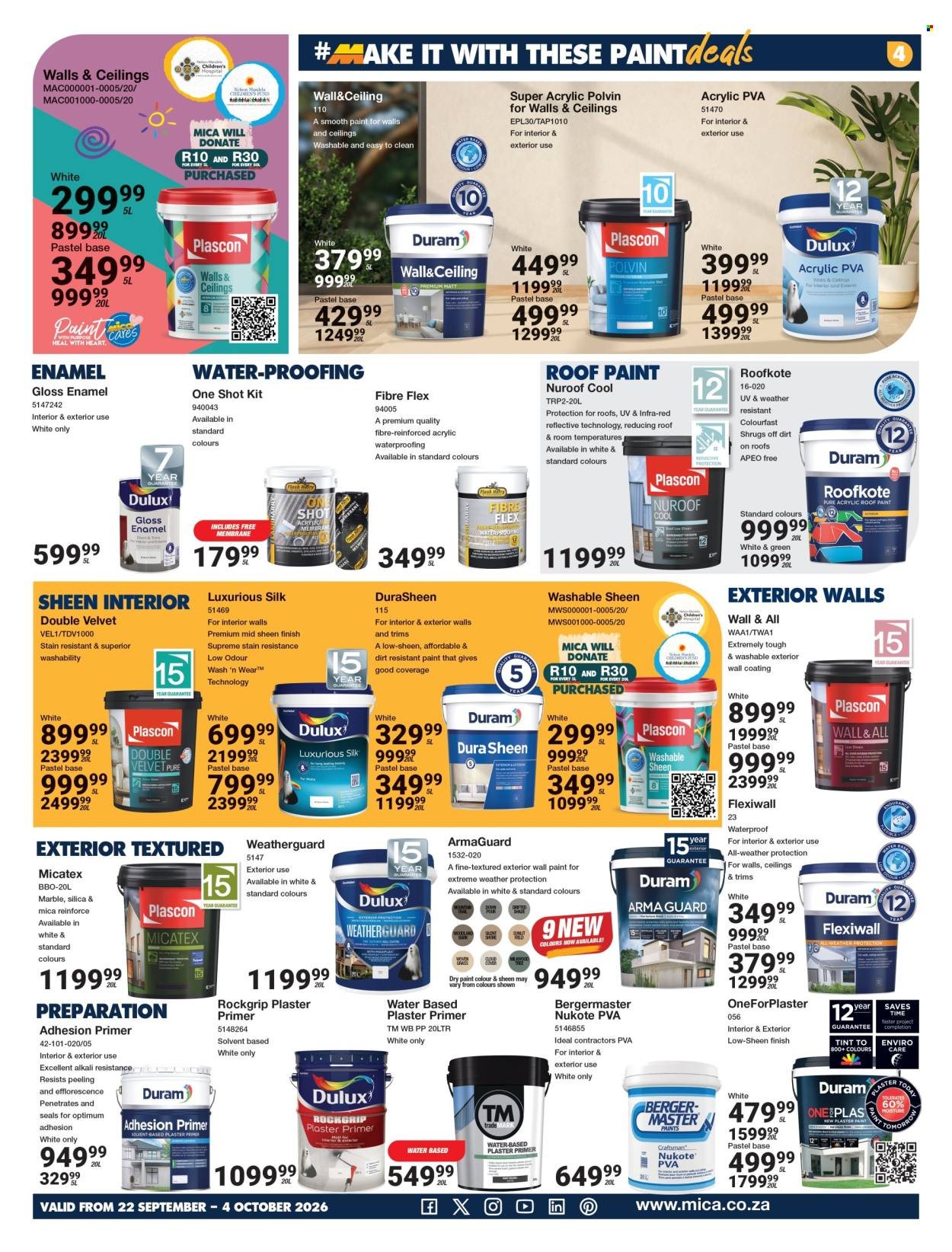 MICA specials - From Tuesday 22 Sept 2026