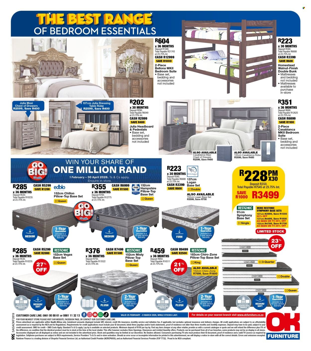 OK FURNITURE specials - From Wednesday 25 Feb 2026 (2026-02-25 - 2026-03-08) | 8