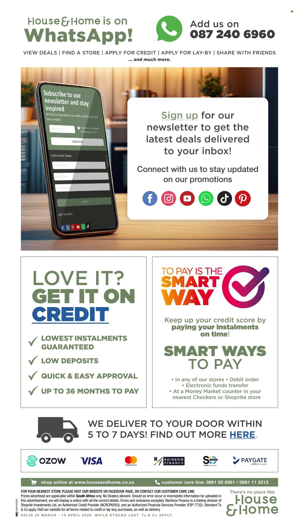 HOUSE & HOME specials - From Monday 30 Mar 2026 (2026-03-30 - 2026-04-19) | 37