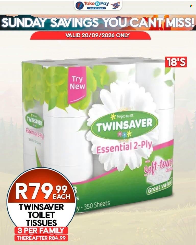 TAKE N PAY specials - From Sunday 20 Sept 2026