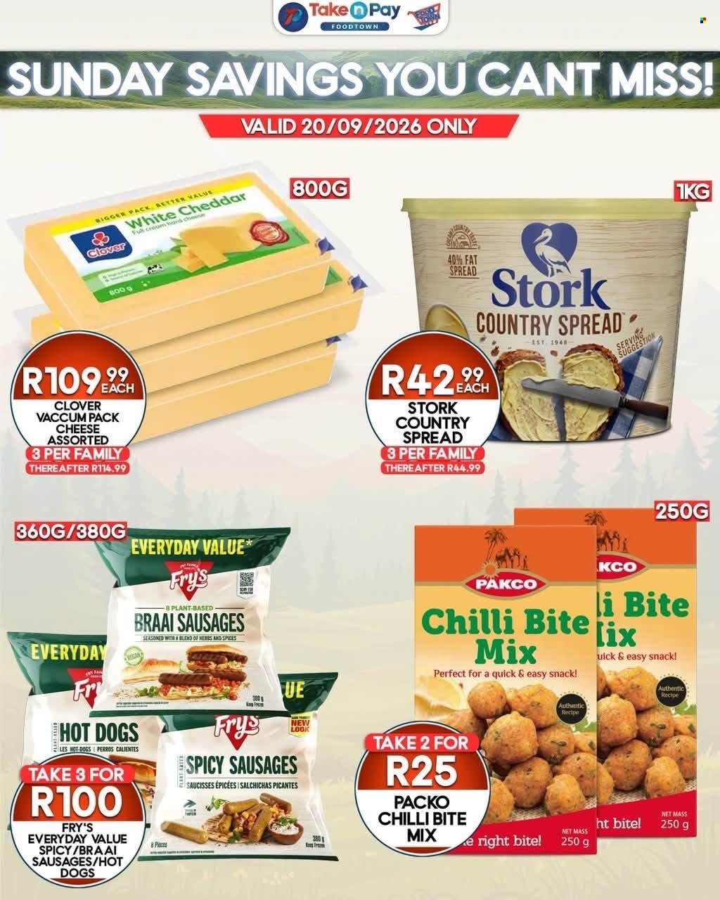 TAKE N PAY specials - From Sunday 20 Sept 2026
