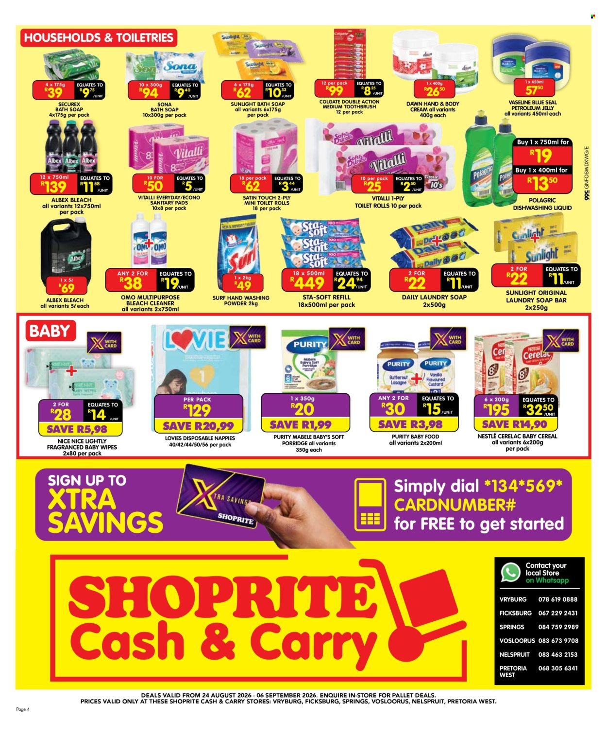 SHOPRITE specials - Cash & Carry Spring Savings Exclusive Gauteng