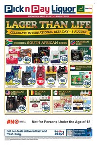 PICK N PAY specials - Liquor Weekend Specials (2025-07-31 - 2025-08-03)