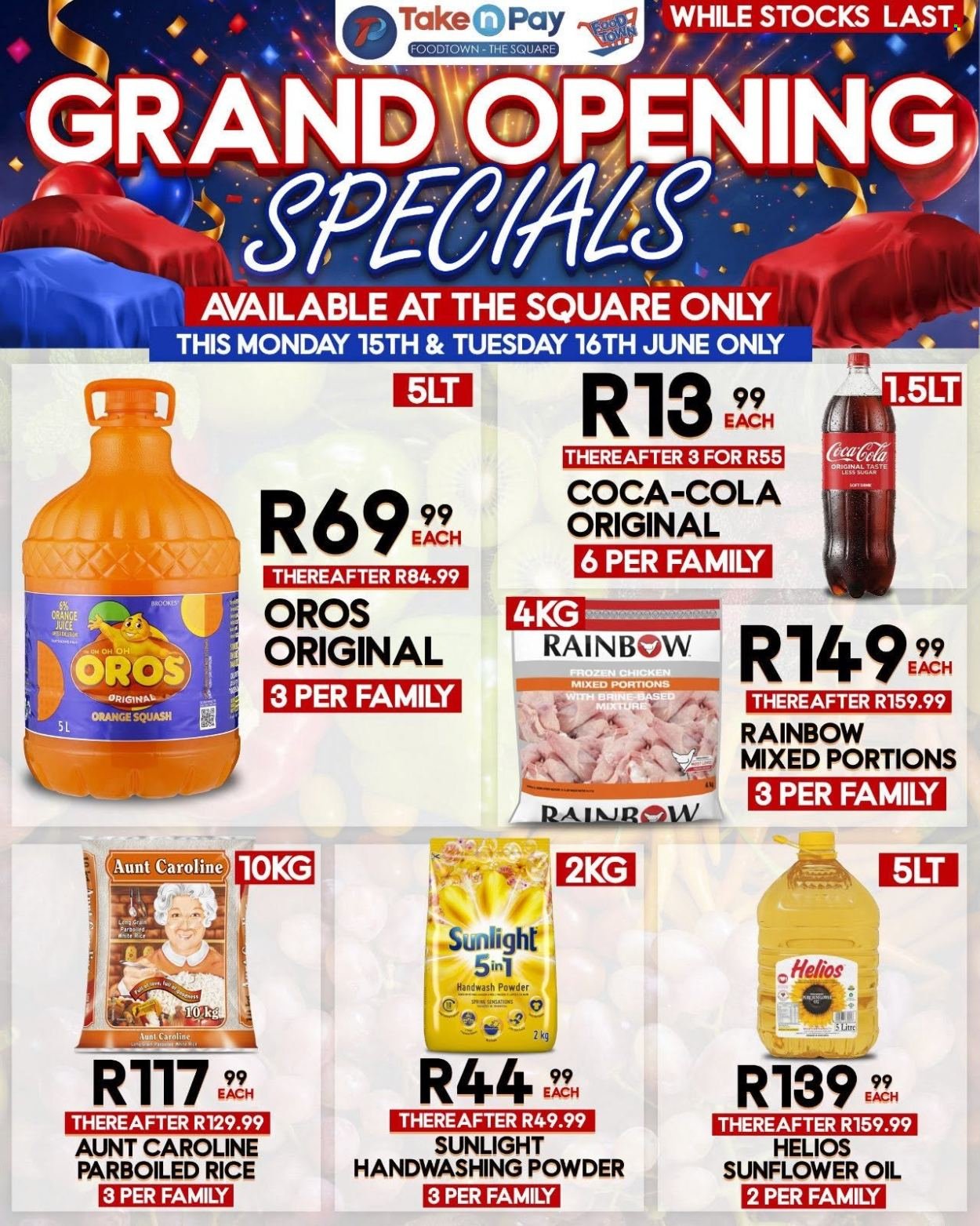 TAKE N PAY specials - From Monday 15 Jun 2026