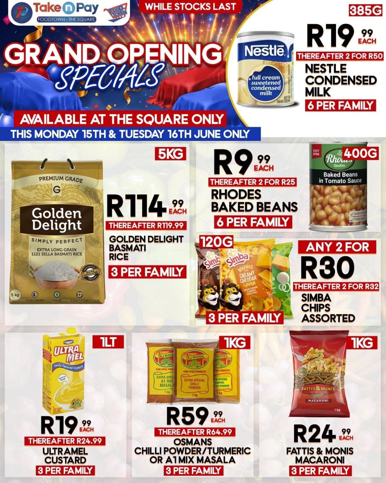 TAKE N PAY specials - From Monday 15 Jun 2026