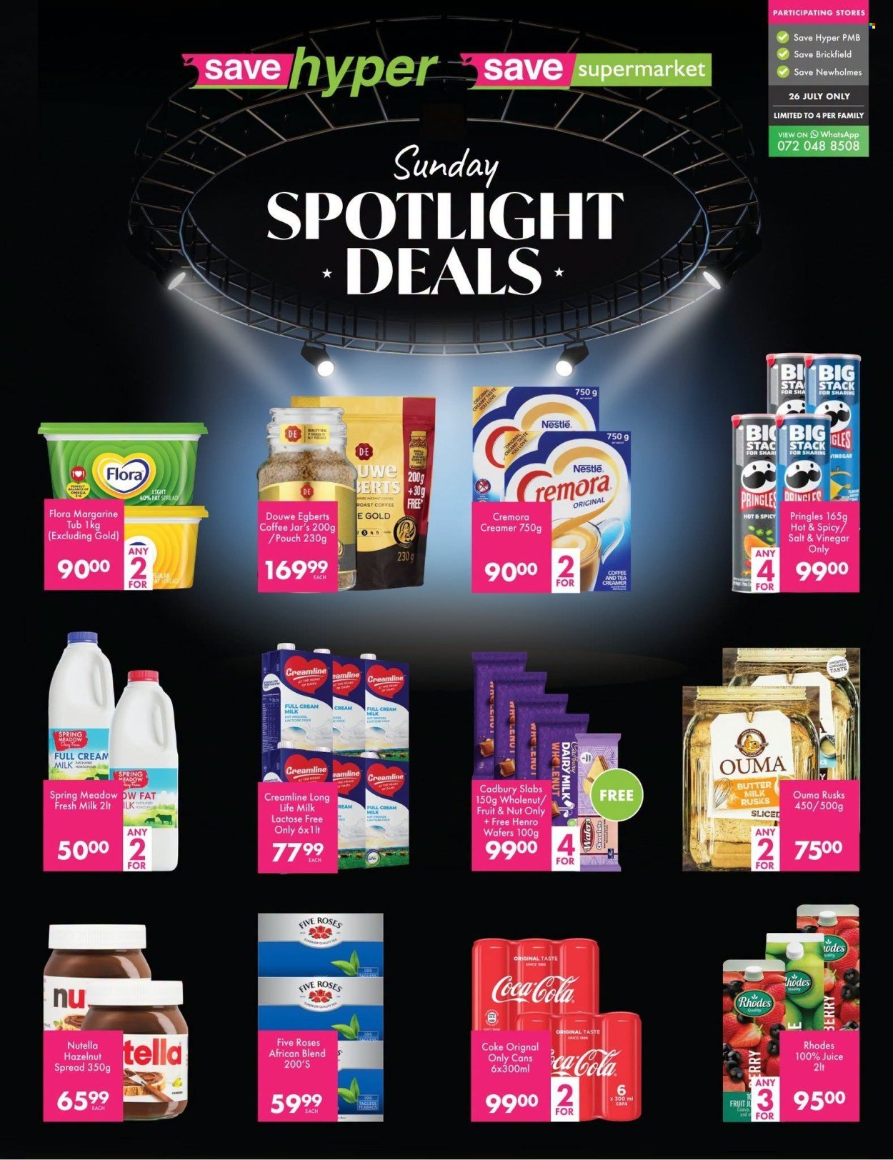 SAVE specials - From Sunday 26 Jul 2026
