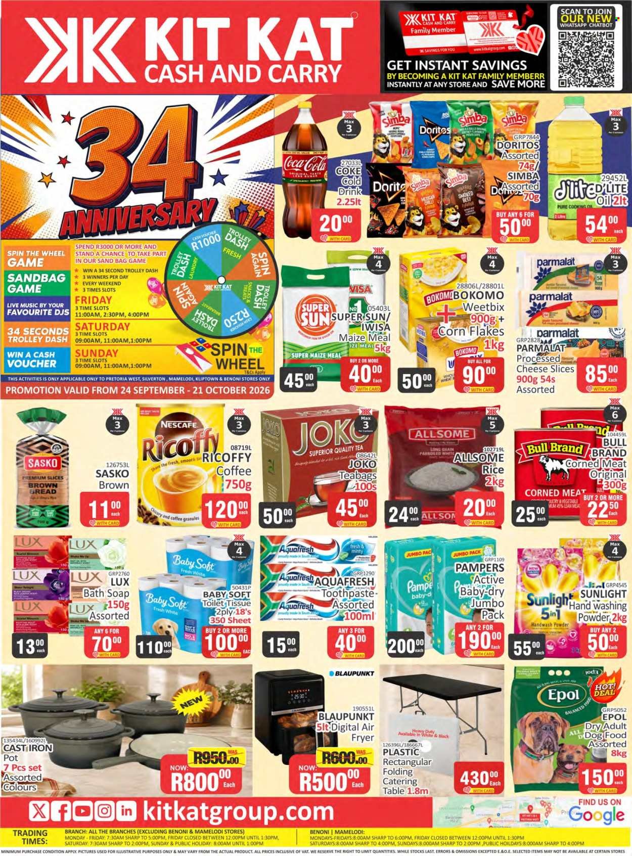 KIT KAT CASH & CARRY specials - 34th Birthday Deals