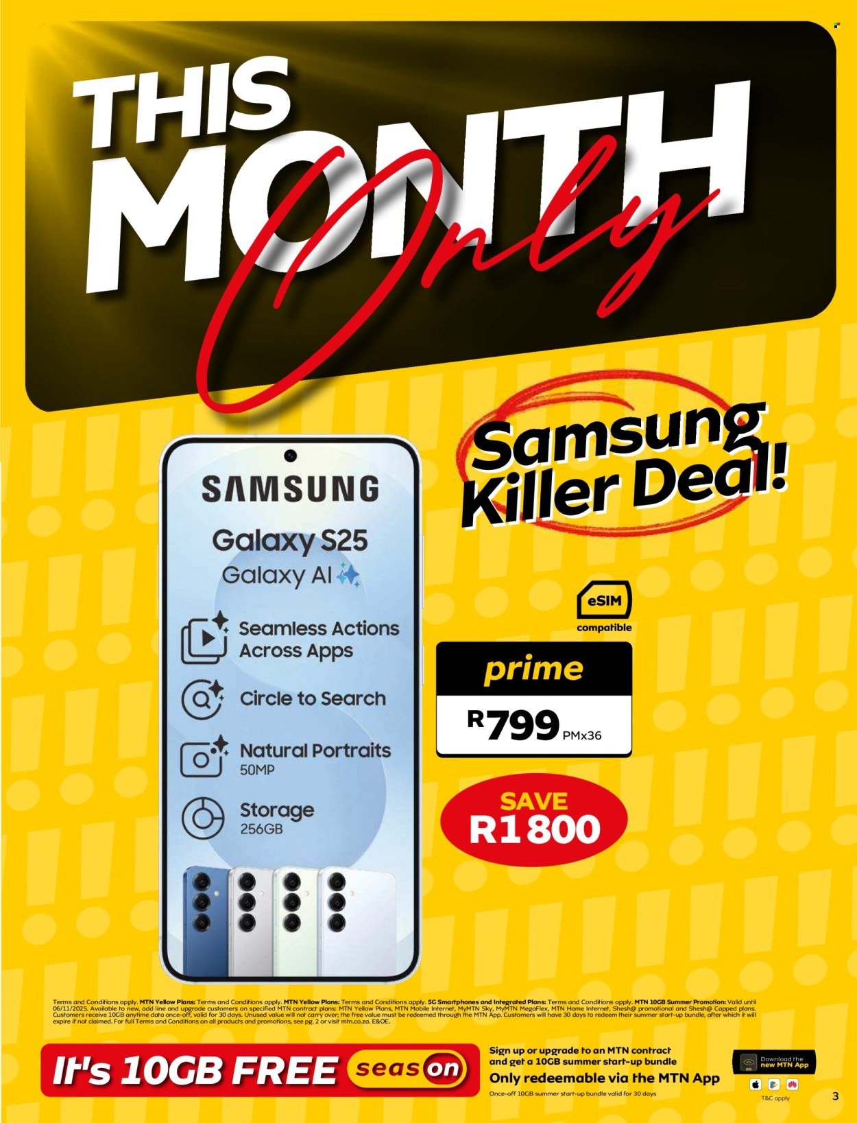 MTN specials - From Tuesday 7 Oct 2025 (2025-10-07 - 2025-11-06) | 3