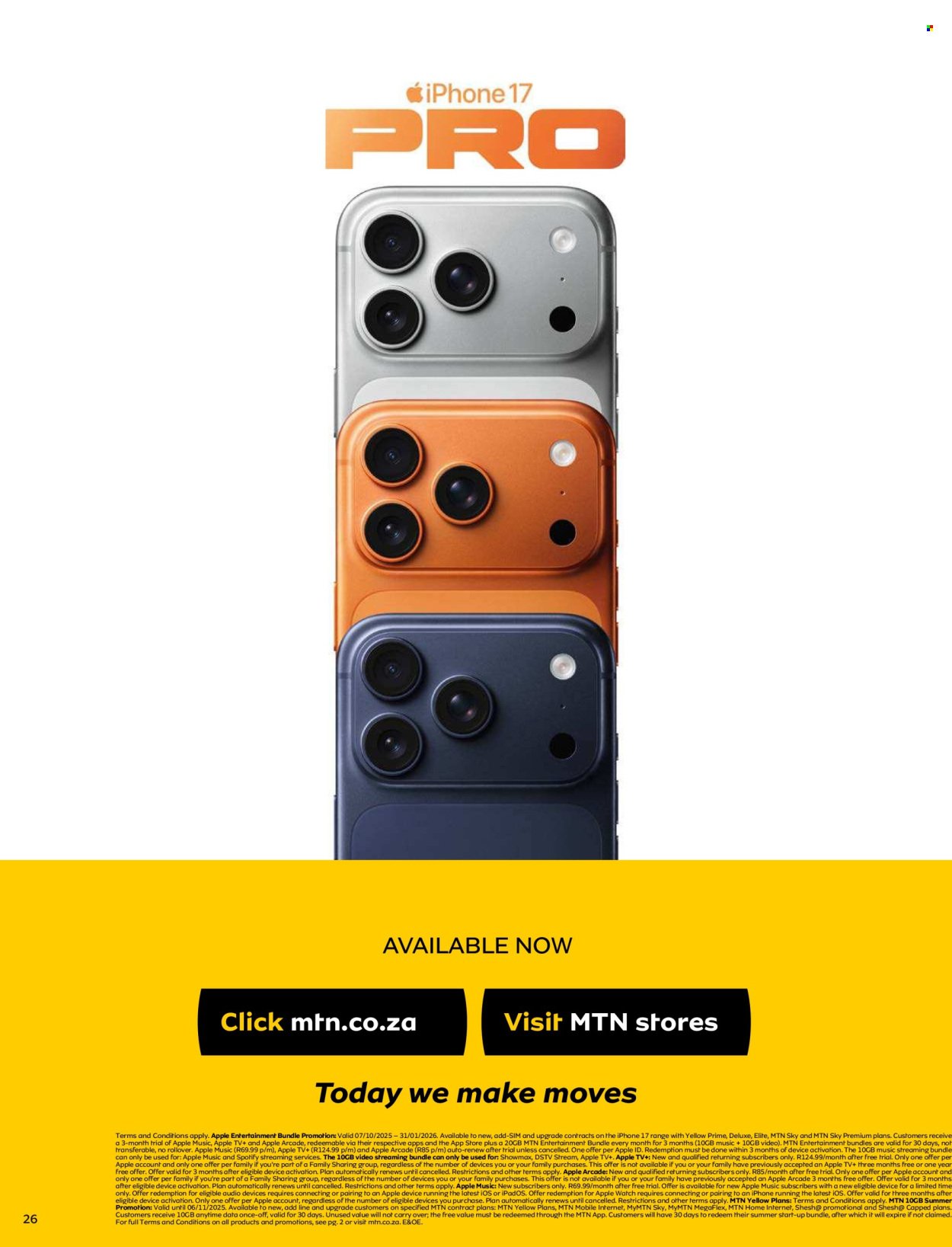 MTN specials - From Tuesday 7 Oct 2025 (2025-10-07 - 2025-11-06) | 26