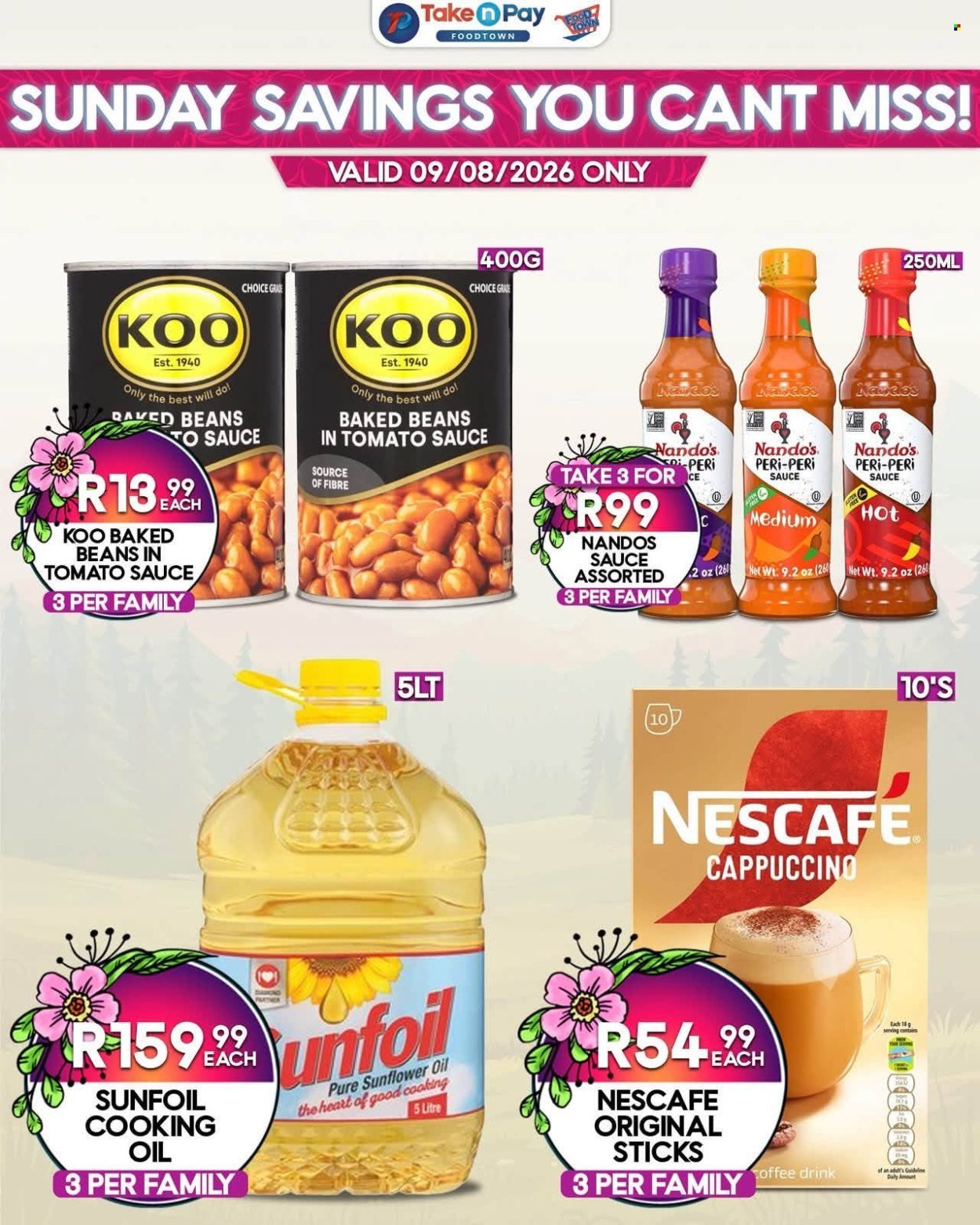 TAKE N PAY specials - From Sunday 9 Aug 2026