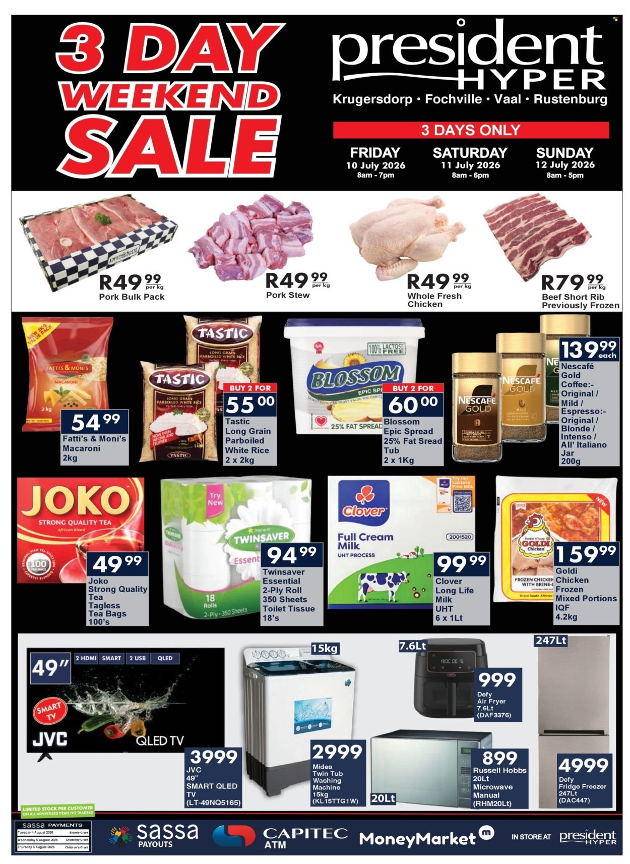 PRESIDENT HYPER specials - 3-Day Weekend Sale