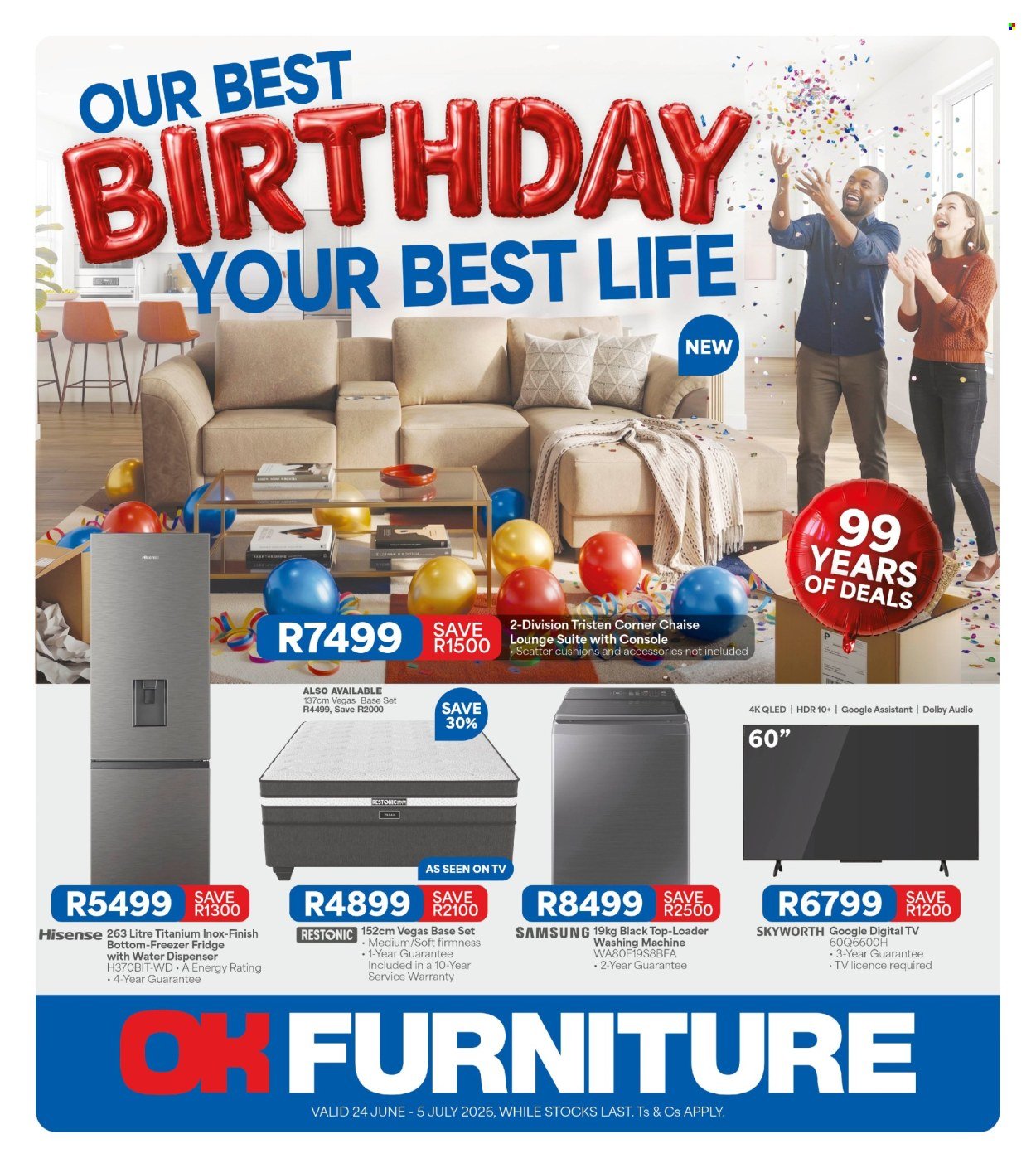 OK FURNITURE specials - From Wednesday 24 Jun 2026