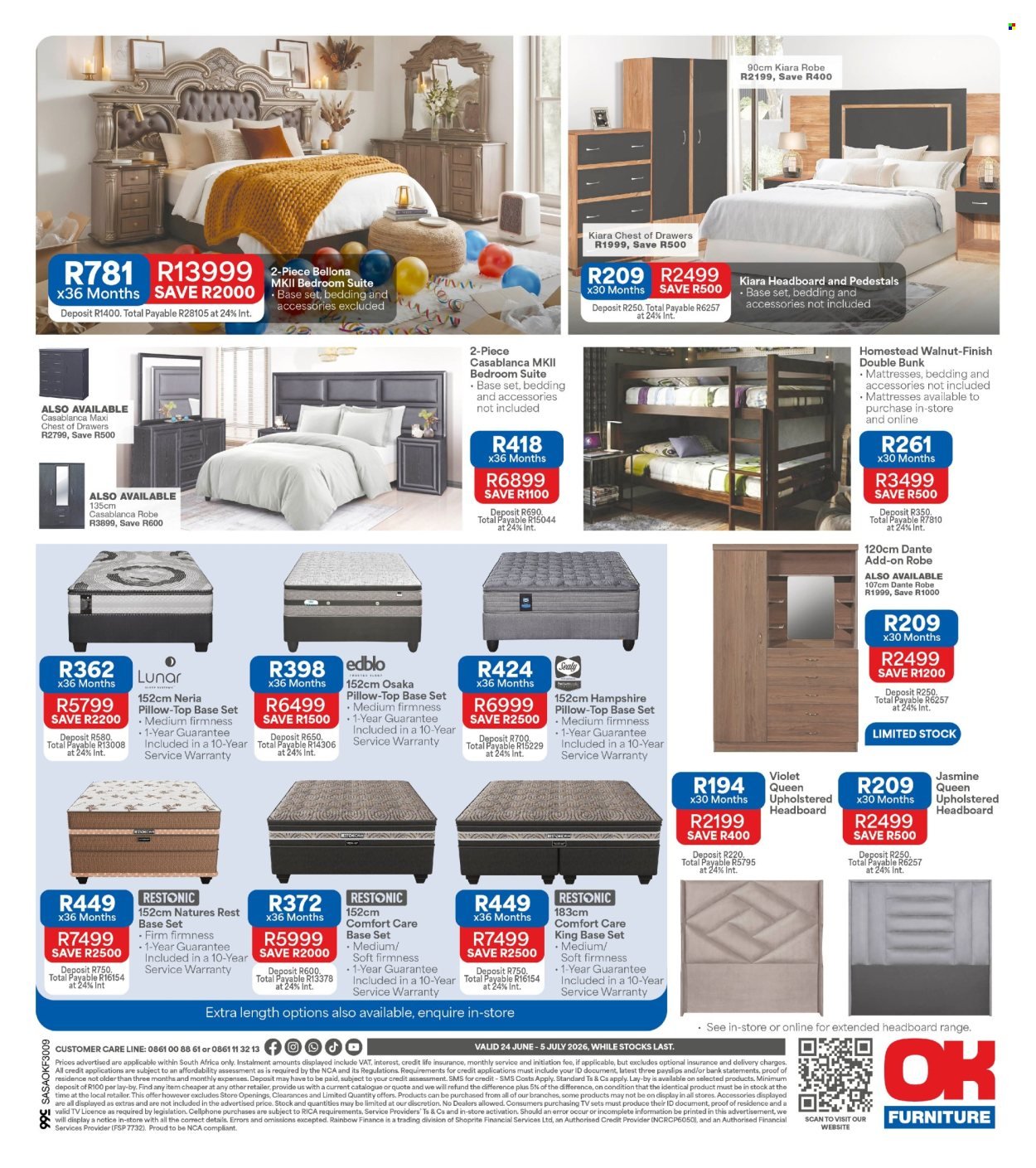 OK FURNITURE specials - From Wednesday 24 Jun 2026