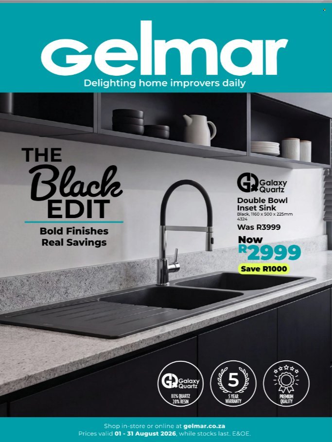 GELMAR specials - From Saturday 1 Aug 2026
