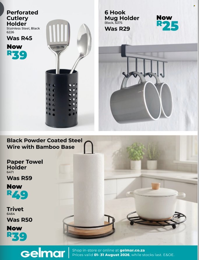 GELMAR specials - From Saturday 1 Aug 2026