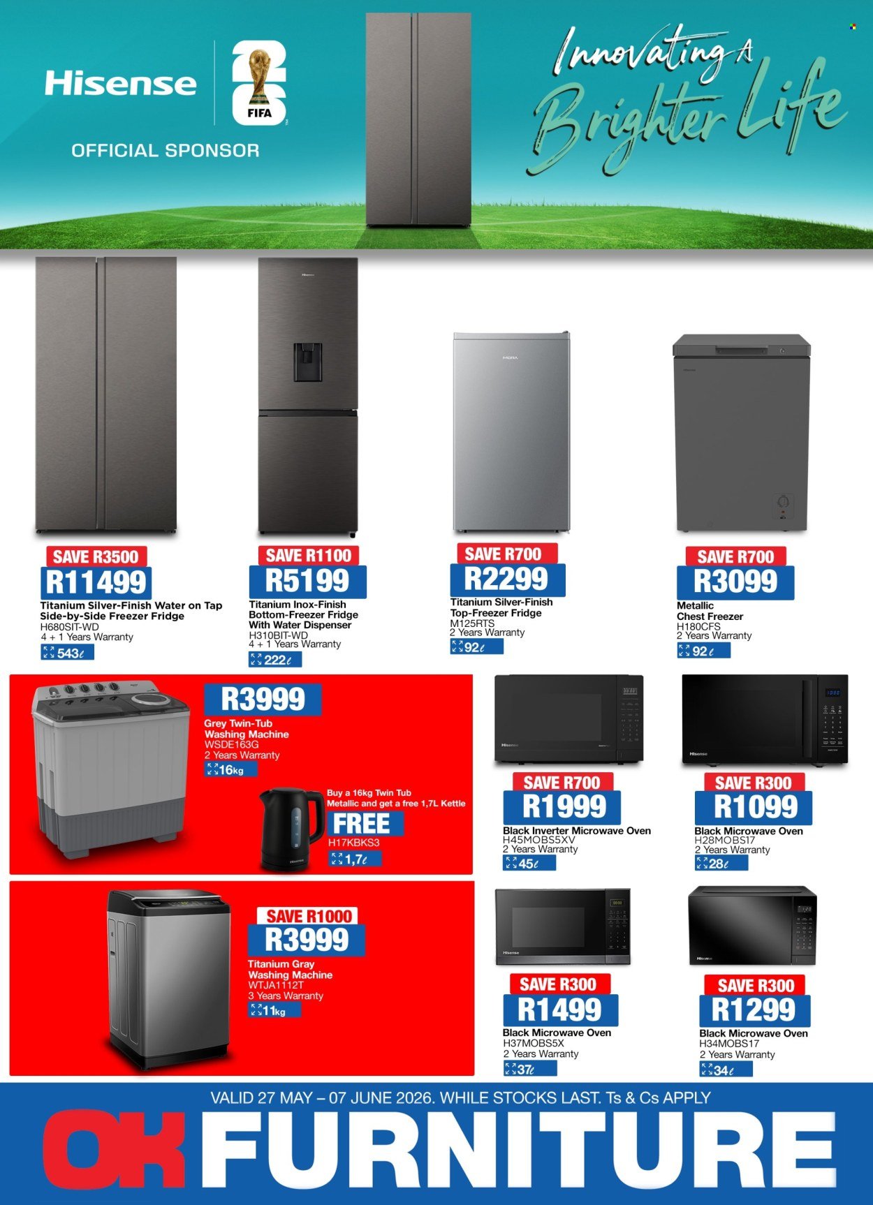 OK FURNITURE specials - From Wednesday 27 May 2026