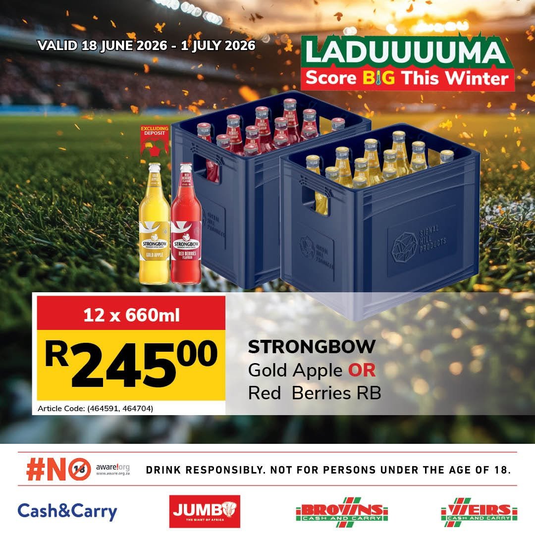 JUMBO CASH & CARRY specials - From Thursday 18 Jun 2026