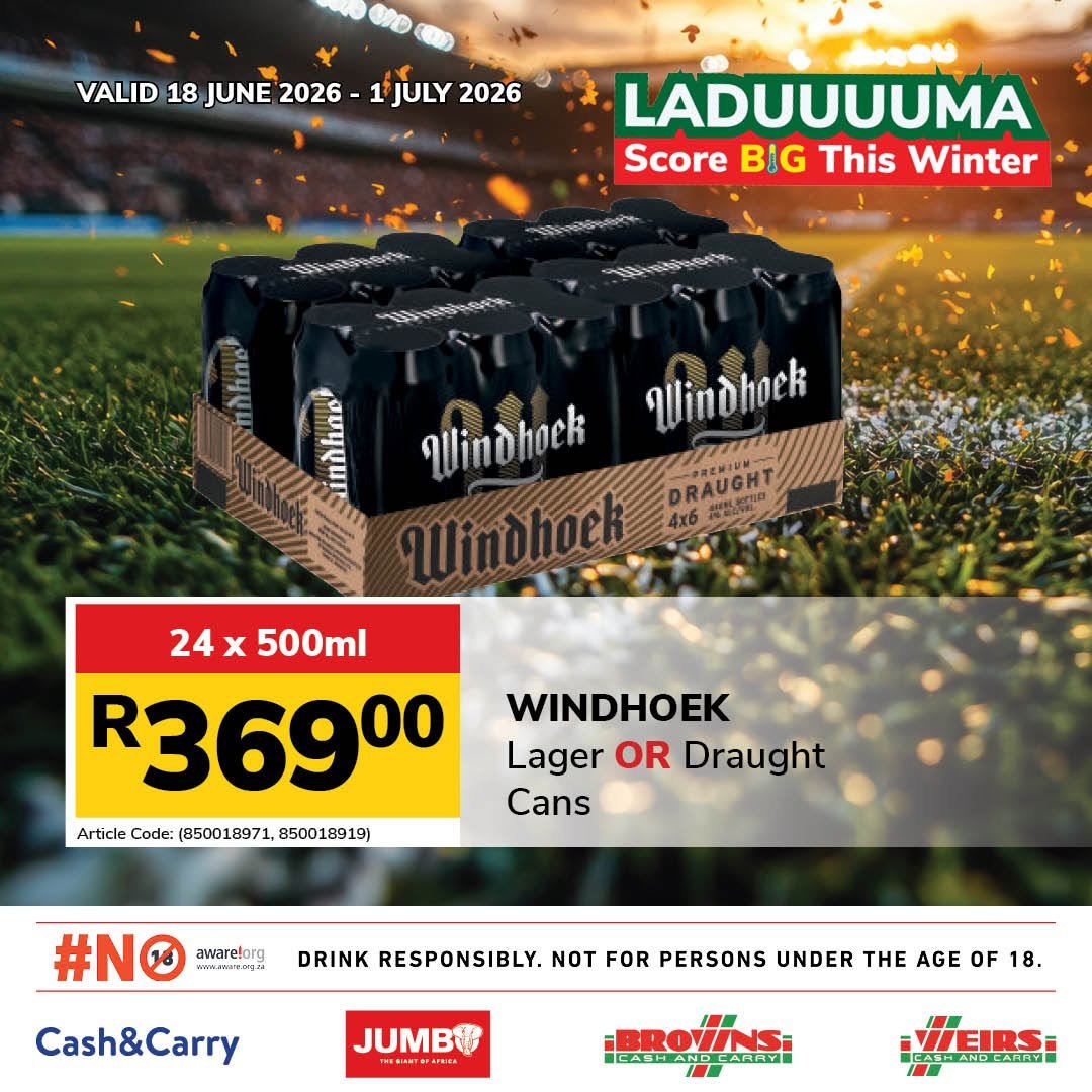JUMBO CASH & CARRY specials - From Thursday 18 Jun 2026