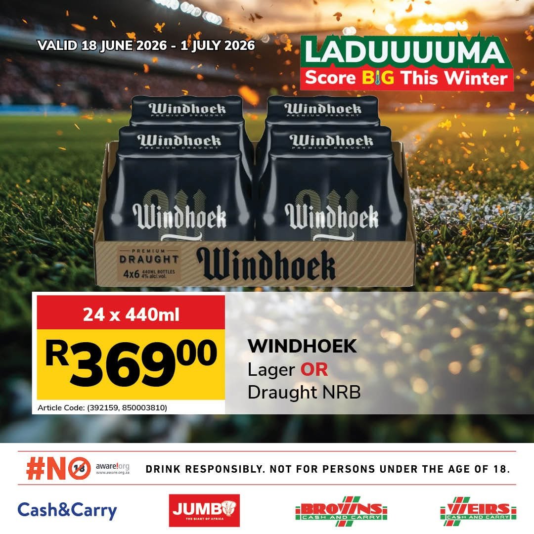 JUMBO CASH & CARRY specials - From Thursday 18 Jun 2026