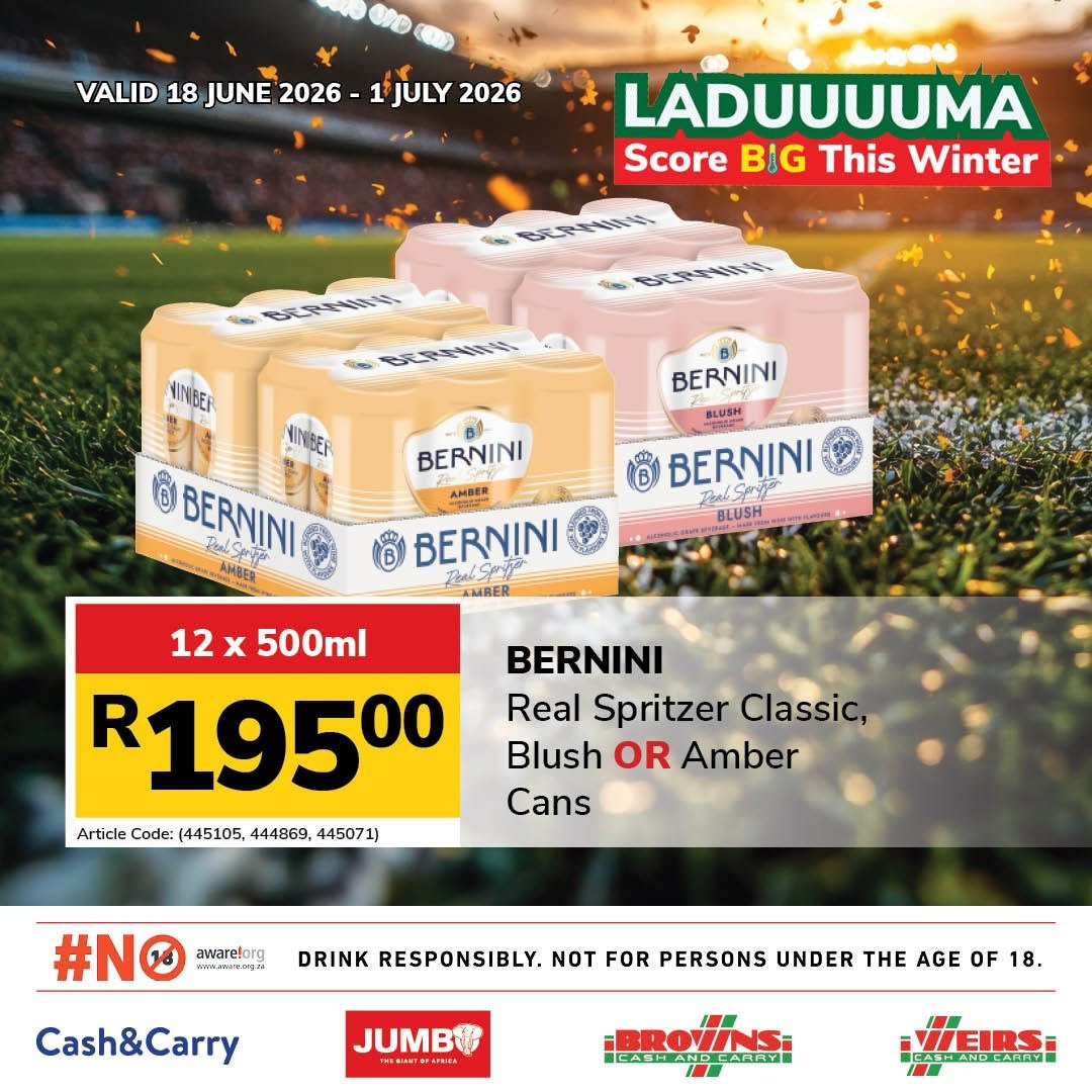 JUMBO CASH & CARRY specials - From Thursday 18 Jun 2026